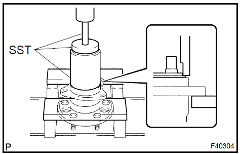 8. INSTALL REAR AXLE HUB & BEARING ASSY LH