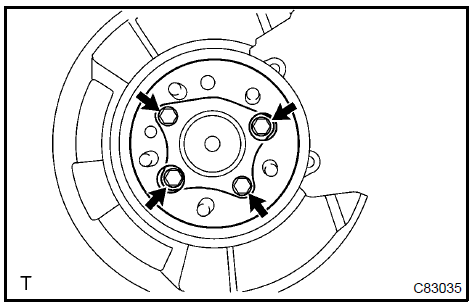 Install rear axle hub & bearing assy LH