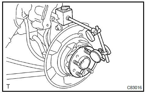 Inspect axle hub deviation