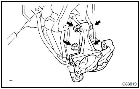 Remove rear axle carrier sub-assy LH