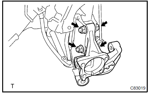 Install rear axle carrier sub-assy LH