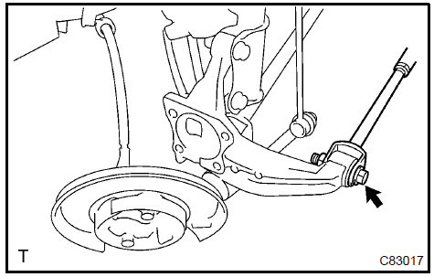  Disconnect rear suspension arm assy No.2 LH