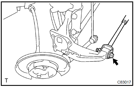 Temporarily tighten rear suspension arm assy no.2 Lh