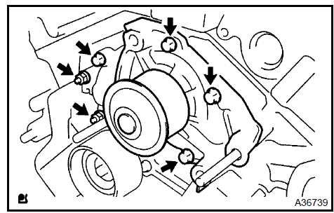 Remove water pump assy