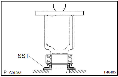 Install front drive shaft dust cover