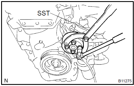 Install water pump pulley