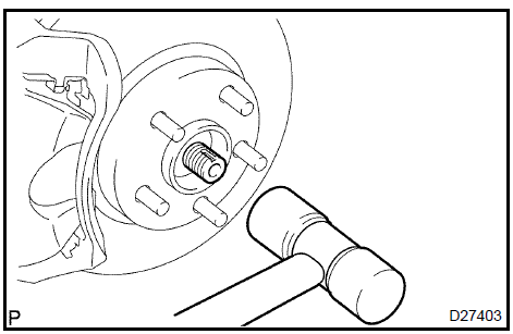 b. Remove the 2 bolts, nuts and steering knuckle LH with the