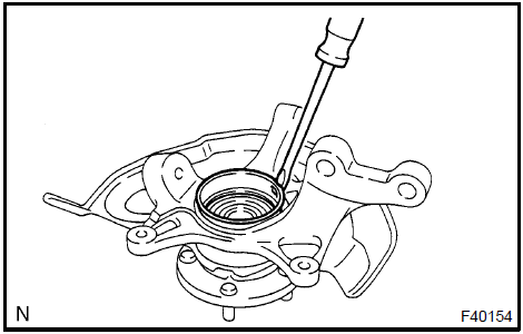 Remove front wheel bearing dust deflector No.1 LH