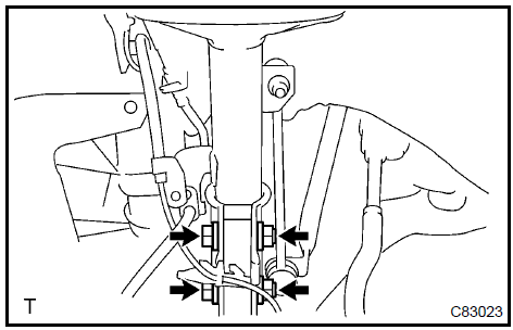 Install front axle assy LH