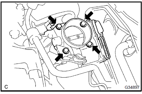 Remove throttle body assy