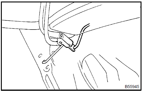 8. INSTALL LUGGAGE DOOR HINGE TORSION BAR LH