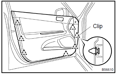 Remove front door trim board sub-assy LH