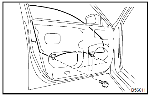 Remove front door glass sub-assy LH