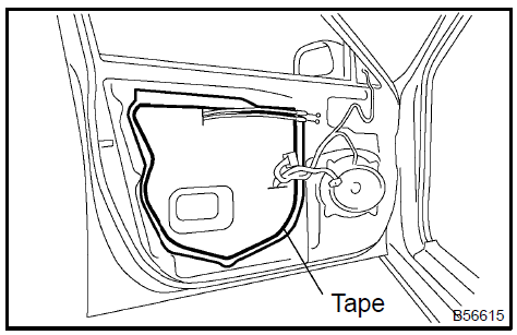 Install front door service hole cover LH