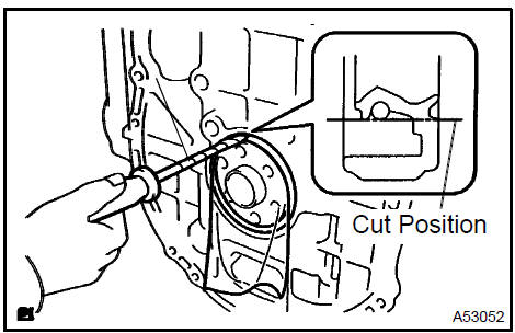 Remove engine rear oil seal