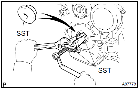 10. INSTALL TIMING GEAR CASE OR TIMING CHAIN