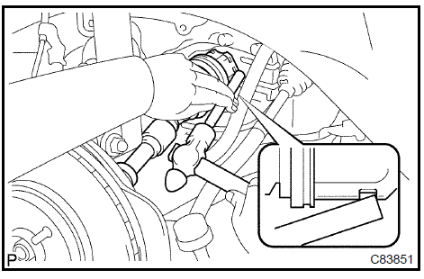 Install front drive shaft assy LH