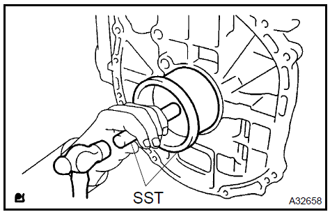 Install engine rear oil seal