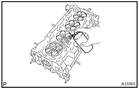 Inspect cylinder head for cracks