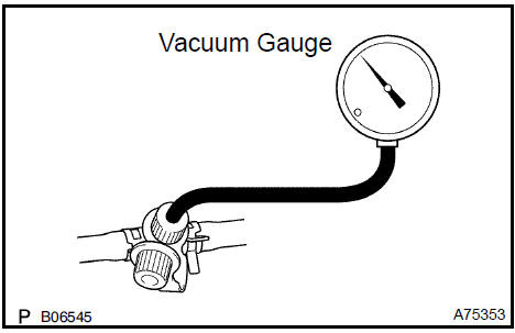 k. Connect a pressure gauge to the EVAP service port on