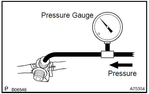 2. Check if the pressure decreases when the fuel tank