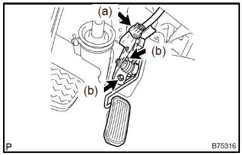 Install accelerator pedal assy