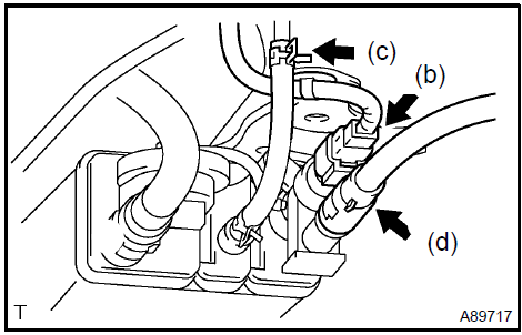 e. Remove the 2 bolts and charcoal canister.