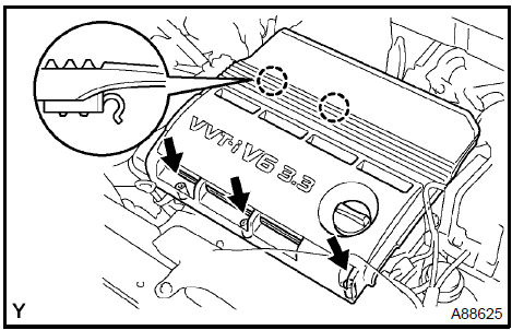 Remove V-bank cover sub-assy