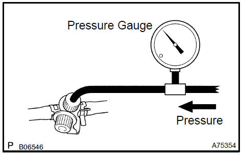 2 Check if the pressure decreases when the fuel tank