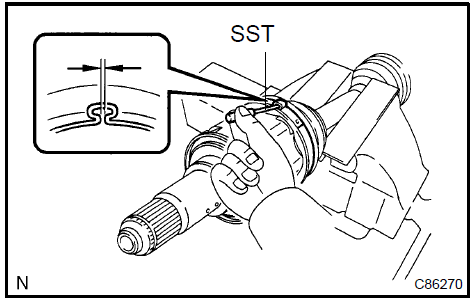 43. INSTALL FRONT AXLE INBOARD JOINT BOOT LH