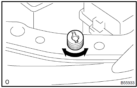 e. Using a screwdriver, remove the hood lock release lever