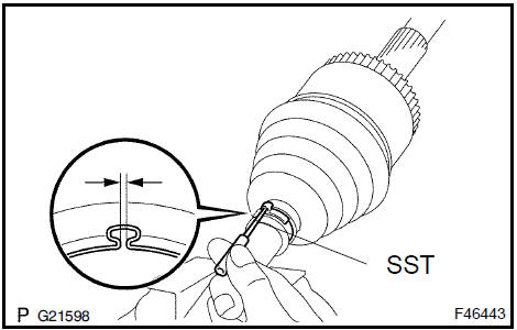 44. INSPECT FRONT DRIVE SHAFT