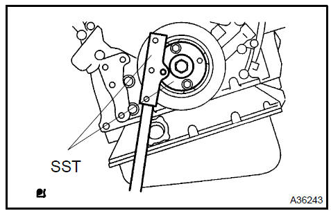 d. Install the 6 torque converter set bolts.