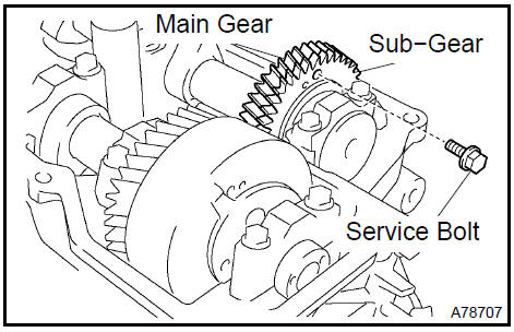 c. Uniformly loosen and remove the 10 bearing cap bolts in