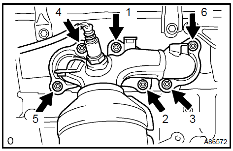 Install exhaust manifold sub-ass RH