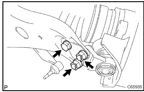 Install front suspension arm sub-assy lower No.1 LH