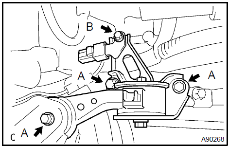 Install engine moving control rod