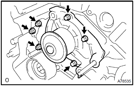 Remove water pump assy