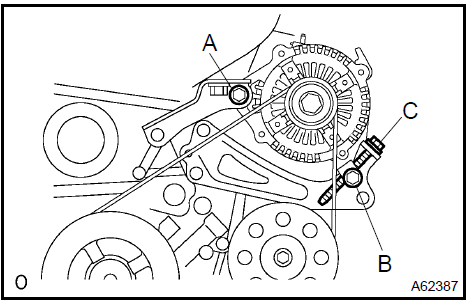 Install V (cooler compressor to crankshaft pulley) belt No.1