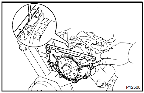  Remove engine rear oil seal retainer