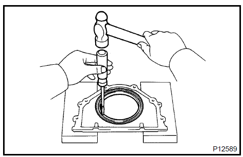 Remove engine rear oil seal