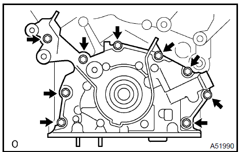 Remove oil pump assy