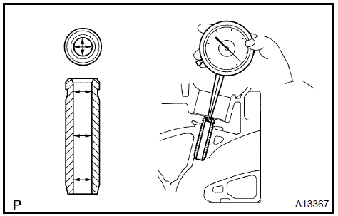 Inspect intake valve guide bush