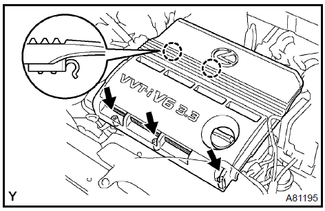 Remove V-bank cover sub-assy