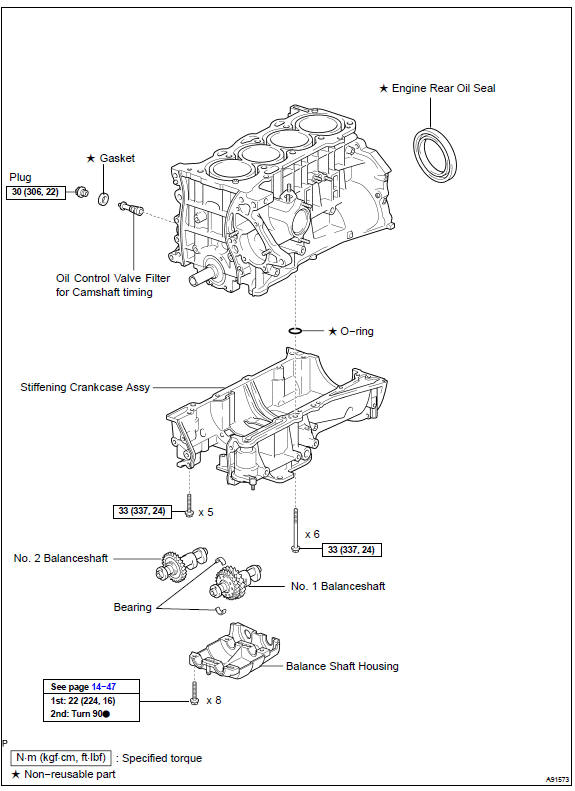 Partial engine assy (1MZ−FE/3MZ−FE)