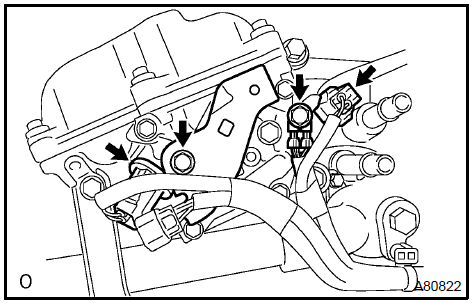 e. Using a socket hexagon wrench 8, remove the hexagon