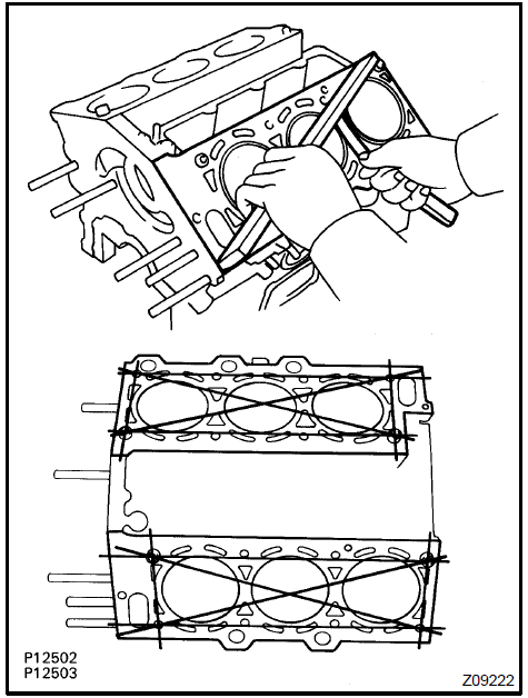 Inspect cylinder block for flatness