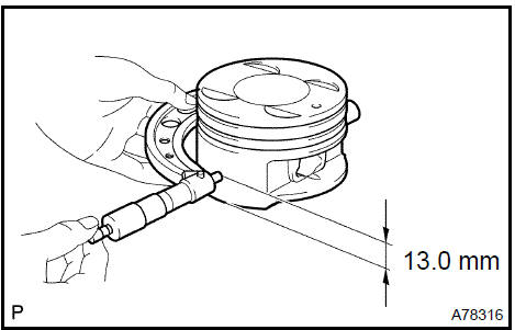 22. INSPECT PISTON OIL CLEARANCE
