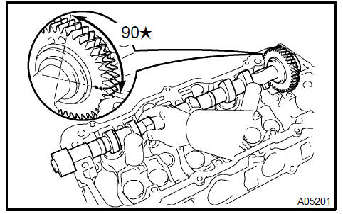 d. Install the oil seal to the camshaft.