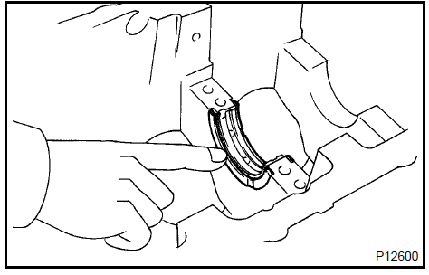 b. Install the 2 thrust washers on the No. 2 bearing cap with